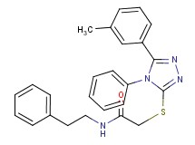 2-{[5-(3-methylphenyl)-4-phenyl-4H-1,2,4-triazol-3-yl]thio}-N-(2-phenylethyl)acetamide
