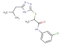 N-(3-chlorophenyl)-2-[(5-isobutyl-4H-1,2,4-triazol-3-yl)thio]propanamide