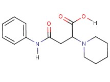 4-anilino-4-oxo-2-(1-piperidinyl)butanoic acid