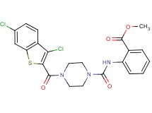 methyl 2-[({4-[(3,6-dichloro-1-benzothien-2-yl)carbonyl]-1-piperazinyl}carbonyl)amino]benzoate