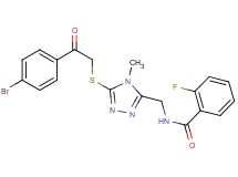 N-[(5-{[2-(4-bromophenyl)-2-oxoethyl]thio}-4-methyl-4H-1,2,4-triazol-3-yl)methyl]-2-fluorobenzamide