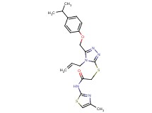2-({4-allyl-5-[(4-isopropylphenoxy)methyl]-4H-1,2,4-triazol-3-yl}thio)-N-(4-methyl-1,3-thiazol-2-yl)acetamide