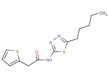 N-(5-pentyl-1,3,4-thiadiazol-2-yl)-2-(2-thienyl)acetamide