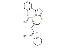 2-{[4-allyl-5-(2-chlorophenyl)-4H-1,2,4-triazol-3-yl]thio}-N-(3-cyano-4,5,6,7-tetrahydro-1-benzothien-2-yl)acetamide