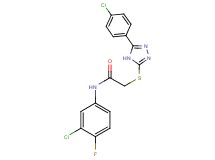 N-(3-chloro-4-fluorophenyl)-2-{[5-(4-chlorophenyl)-4H-1,2,4-triazol-3-yl]thio}acetamide