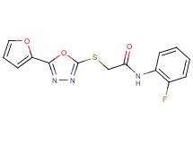 N-(2-fluorophenyl)-2-{[5-(2-furyl)-1,3,4-oxadiazol-2-yl]thio}acetamide