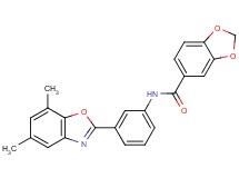 N-[3-(5,7-dimethyl-1,3-benzoxazol-2-yl)phenyl]-1,3-benzodioxole-5-carboxamide