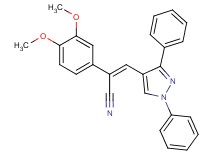 2-(3,4-dimethoxyphenyl)-3-(1,3-diphenyl-1H-pyrazol-4-yl)acrylonitrile