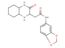 N-1,3-benzodioxol-5-yl-2-(3-oxodecahydro-2-quinoxalinyl)acetamide