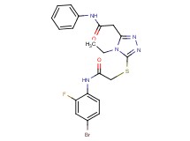 2-{[5-(2-anilino-2-oxoethyl)-4-ethyl-4H-1,2,4-triazol-3-yl]thio}-N-(4-bromo-2-fluorophenyl)acetamide