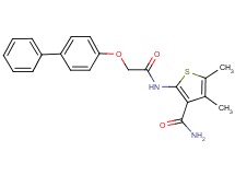 2-{[(4-biphenylyloxy)acetyl]amino}-4,5-dimethyl-3-thiophenecarboxamide