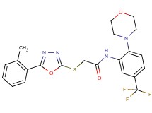 2-{[5-(2-methylphenyl)-1,3,4-oxadiazol-2-yl]thio}-N-[2-(4-morpholinyl)-5-(trifluoromethyl)phenyl]acetamide