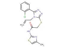 2-{[4-allyl-5-(2-chlorophenyl)-4H-1,2,4-triazol-3-yl]thio}-N-(4-methyl-1,3-thiazol-2-yl)acetamide