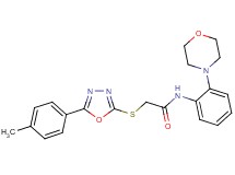 2-{[5-(4-methylphenyl)-1,3,4-oxadiazol-2-yl]thio}-N-[2-(4-morpholinyl)phenyl]acetamide