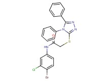 N-(4-bromo-3-chlorophenyl)-2-[(4,5-diphenyl-4H-1,2,4-triazol-3-yl)thio]acetamide