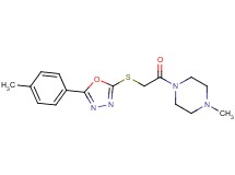 1-methyl-4-({[5-(4-methylphenyl)-1,3,4-oxadiazol-2-yl]thio}acetyl)piperazine