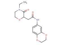 N-(2,3-dihydro-1,4-benzodioxin-6-yl)-2-(4-ethyl-3-oxo-2-morpholinyl)acetamide