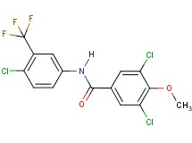 3,5-dichloro-N-[4-chloro-3-(trifluoromethyl)phenyl]-4-methoxybenzamide