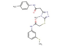2-[(4-methyl-5-{2-[(4-methylphenyl)amino]-2-oxoethyl}-4H-1,2,4-triazol-3-yl)thio]-N-[3-(methylthio)phenyl]acetamide
