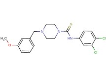 N-(3,4-dichlorophenyl)-4-(3-methoxybenzyl)-1-piperazinecarbothioamide