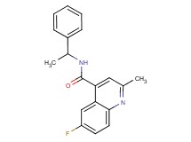 6-fluoro-2-methyl-N-(1-phenylethyl)-4-quinolinecarboxamide