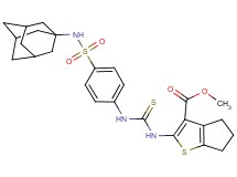 methyl 2-{[({4-[(1-adamantylamino)sulfonyl]phenyl}amino)carbonothioyl]amino}-5,6-dihydro-4H-cyclopenta[b]thiophene-3-carboxylate