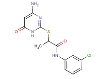 2-[(4-amino-6-oxo-1,6-dihydro-2-pyrimidinyl)thio]-N-(3-chlorophenyl)propanamide