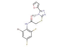 N-(2-bromo-4,6-difluorophenyl)-2-{[5-(2-furyl)-4-methyl-4H-1,2,4-triazol-3-yl]thio}acetamide