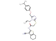2-({4-allyl-5-[(4-isopropylphenoxy)methyl]-4H-1,2,4-triazol-3-yl}thio)-N-(3-cyano-4,5,6,7-tetrahydro-1-benzothien-2-yl)acetamide