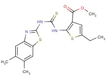 methyl 2-({[(5,6-dimethyl-1,3-benzothiazol-2-yl)amino]carbonothioyl}amino)-5-ethyl-3-thiophenecarboxylate