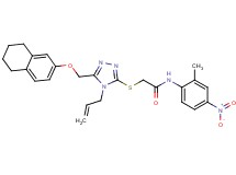 2-({4-allyl-5-[(5,6,7,8-tetrahydro-2-naphthalenyloxy)methyl]-4H-1,2,4-triazol-3-yl}thio)-N-(2-methyl-4-nitrophenyl)acetamide