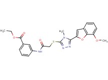 ethyl 3-[({[5-(7-methoxy-1-benzofuran-2-yl)-4-methyl-4H-1,2,4-triazol-3-yl]thio}acetyl)amino]benzoate