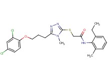 2-({5-[3-(2,4-dichlorophenoxy)propyl]-4-methyl-4H-1,2,4-triazol-3-yl}thio)-N-(2-ethyl-6-methylphenyl)acetamide