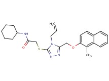 2-[(4-allyl-5-{[(1-methyl-2-naphthyl)oxy]methyl}-4H-1,2,4-triazol-3-yl)thio]-N-cyclohexylacetamide