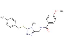 4-methoxy-N-({4-methyl-5-[(4-methylbenzyl)thio]-4H-1,2,4-triazol-3-yl}methyl)benzamide