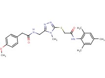 N-[(5-{[2-(mesitylamino)-2-oxoethyl]thio}-4-methyl-4H-1,2,4-triazol-3-yl)methyl]-2-(4-methoxyphenyl)acetamide