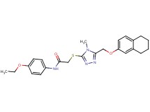 N-(4-ethoxyphenyl)-2-({4-methyl-5-[(5,6,7,8-tetrahydro-2-naphthalenyloxy)methyl]-4H-1,2,4-triazol-3-yl}thio)acetamide