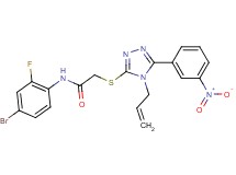 2-{[4-allyl-5-(3-nitrophenyl)-4H-1,2,4-triazol-3-yl]thio}-N-(4-bromo-2-fluorophenyl)acetamide