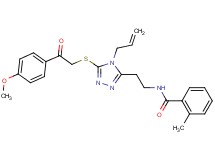 N-[2-(4-allyl-5-{[2-(4-methoxyphenyl)-2-oxoethyl]thio}-4H-1,2,4-triazol-3-yl)ethyl]-2-methylbenzamide