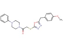 1-({[5-(4-methoxybenzyl)-1,3,4-oxadiazol-2-yl]thio}acetyl)-4-phenylpiperazine