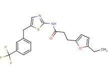 3-(5-ethyl-2-furyl)-N-{5-[3-(trifluoromethyl)benzyl]-1,3-thiazol-2-yl}propanamide
