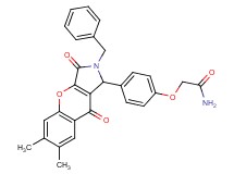 2-[4-(2-benzyl-6,7-dimethyl-3,9-dioxo-1,2,3,9-tetrahydrochromeno[2,3-c]pyrrol-1-yl)phenoxy]acetamide