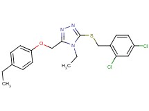 3-[(2,4-dichlorobenzyl)thio]-4-ethyl-5-[(4-ethylphenoxy)methyl]-4H-1,2,4-triazole