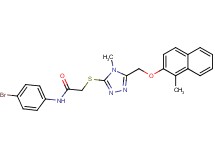 N-(4-bromophenyl)-2-[(4-methyl-5-{[(1-methyl-2-naphthyl)oxy]methyl}-4H-1,2,4-triazol-3-yl)thio]acetamide