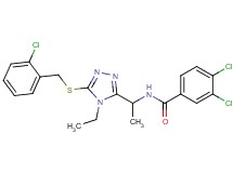 3,4-dichloro-N-(1-{5-[(2-chlorobenzyl)thio]-4-ethyl-4H-1,2,4-triazol-3-yl}ethyl)benzamide