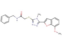 N-benzyl-2-{[5-(7-methoxy-1-benzofuran-2-yl)-4-methyl-4H-1,2,4-triazol-3-yl]thio}acetamide