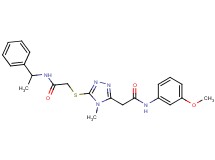2-[(5-{2-[(3-methoxyphenyl)amino]-2-oxoethyl}-4-methyl-4H-1,2,4-triazol-3-yl)thio]-N-(1-phenylethyl)acetamide