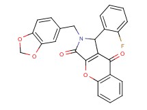2-(1,3-benzodioxol-5-ylmethyl)-1-(2-fluorophenyl)-1,2-dihydrochromeno[2,3-c]pyrrole-3,9-dione