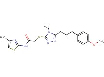 2-({5-[3-(4-methoxyphenyl)propyl]-4-methyl-4H-1,2,4-triazol-3-yl}thio)-N-(4-methyl-1,3-thiazol-2-yl)acetamide