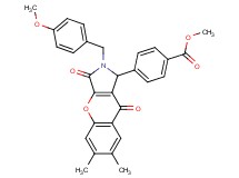 methyl 4-[2-(4-methoxybenzyl)-6,7-dimethyl-3,9-dioxo-1,2,3,9-tetrahydrochromeno[2,3-c]pyrrol-1-yl]benzoate